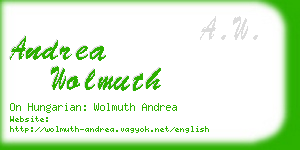 andrea wolmuth business card